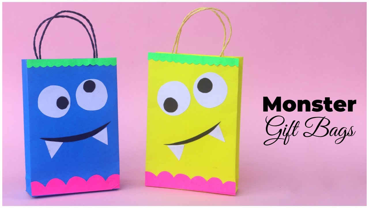 DIY Recycled Tea Box Monster Bags