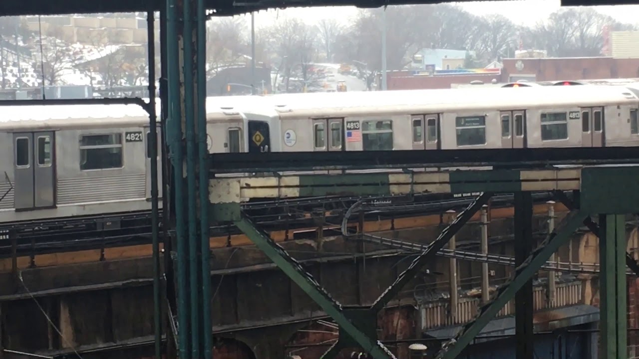 Mega rare R42 Q train In the East New York, Yard