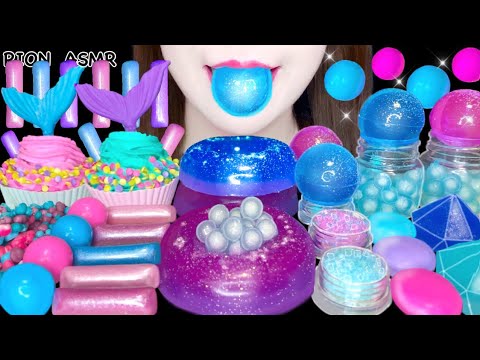 【ASMR】【咀嚼音 】MERMAID DESSERTS マーメイドデザート CUPCAKE BOBA MUKBANG 먹방 食べる音 EATING SOUNDS NO TALKING