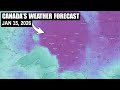 Canada's National Forecast  - Jan 15 | Southern Ontario With Heavy Snow  and Strong Winds
