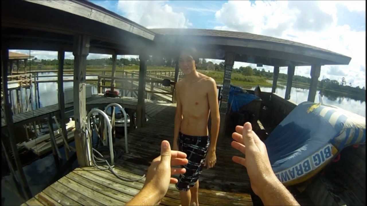 gopro lake jumping and longboarding - YouTube