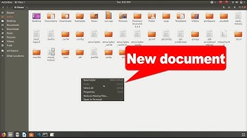 New Document Context Menu in Ubuntu(Linux) by Shashidhara