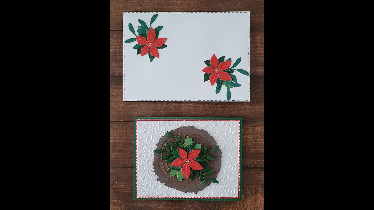 Christmas Card with Poinsettia (A Pocket Full of Happiness) - YouTube