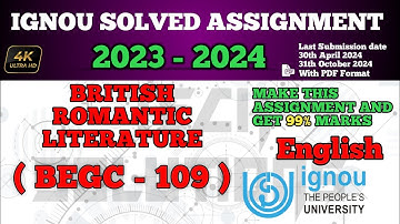 BEGC 109 Solved Assignment 2023-24 In English | BEGC 109 SOLVED ASSIGNMENT 2024 | #Begc109