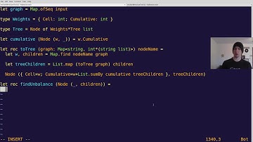 Advent of Code Day 7 Pt. 2 in F# (2017)