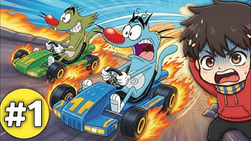 🔥 Epic Oggy Speed Racing Adventure 😂 || Part 1