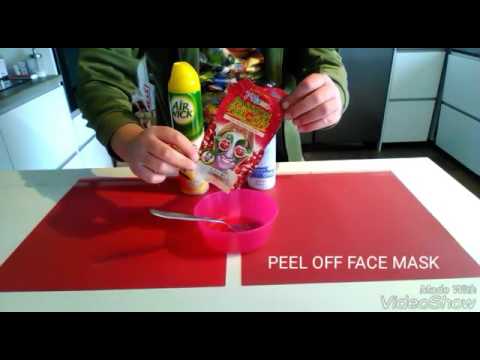 Peel off face mask with glue