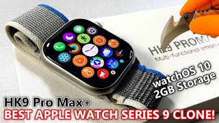 HK9 Pro Max Plus SmartWatch Unboxing & Full Review Best Apple Watch Series 9 Copy 2024 - ASMR