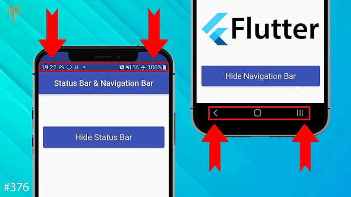 Flutter 2.5 Tutorial - Hide Status Bar, Navigation Bar | Android Full Screen [2021] Immersive Mode