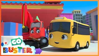 Buster Saves The Puppy Buster & Digley And Dazey Kids Construction Truck Cartoons