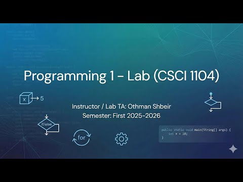 Programming 1 Lab: Variables & Numeric Data Types (byte, short, int, long, float, double)