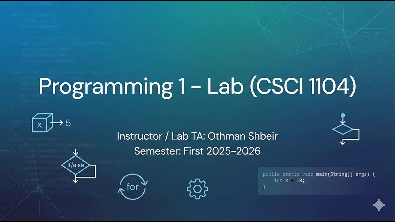Programming 1 Lab: Variables & Numeric Data Types (byte, short, int ...