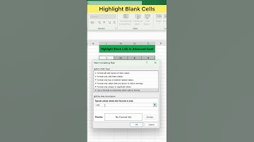 Highlight Blank Cells in Advanced Excel #excel #exceltutorial #exceltips