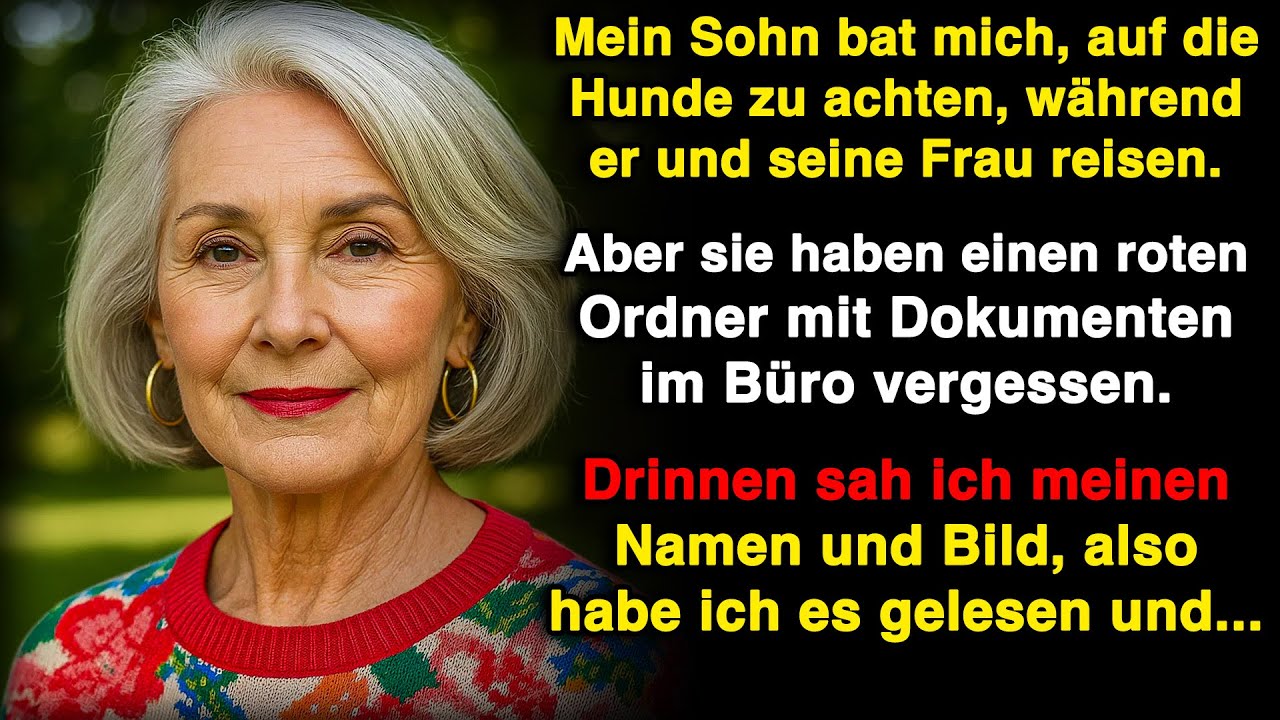 Mein Sohn ließ mich auf seine Hunde aufpassen, aber sie vergaßen einen Ordner mit meinem Namen!