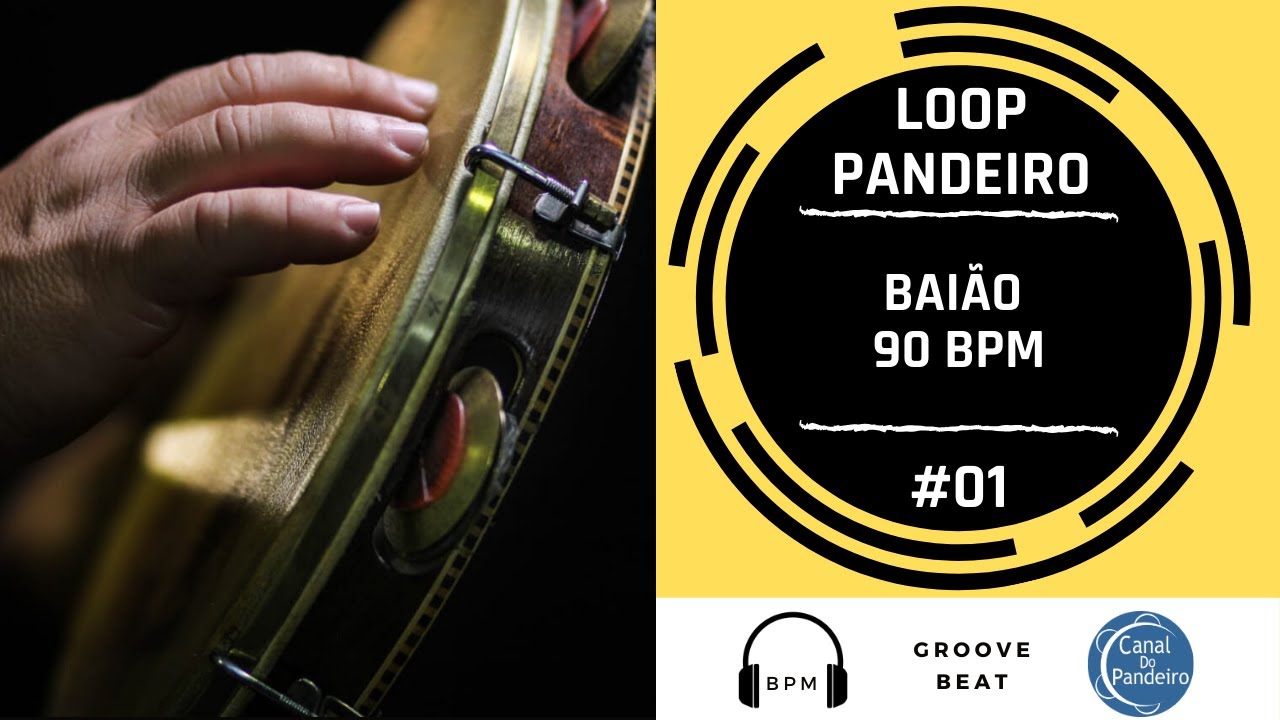Loop Pandeiro | Baião 90 bpm | #01 |Canal Do Pandeiro | Aprenda pandeiro | Groove beat