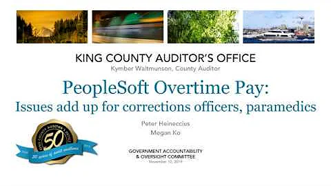 King County Audit: PeopleSoft