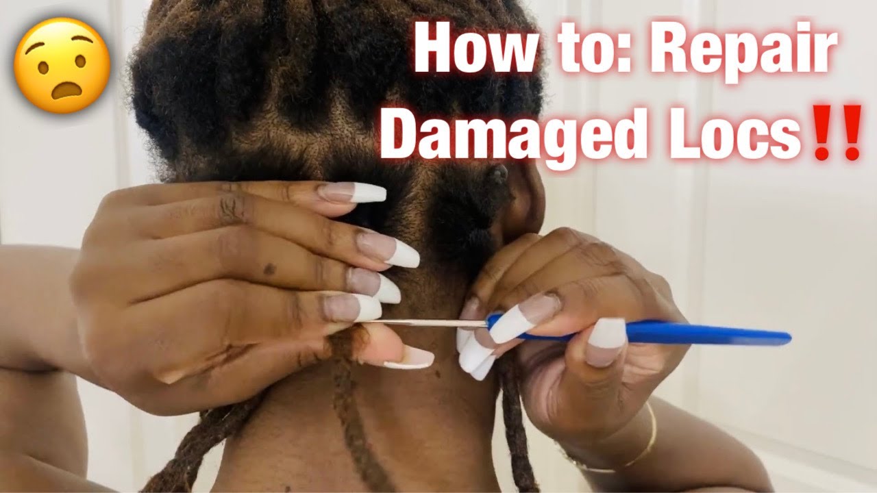 HOW TO REPAIR DAMAGED LOCS USING A LOC TOOL! (Beginner Friendly Easy &  Quick Technique) 