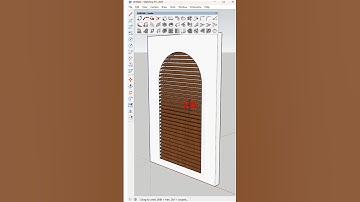 How to create horizontal louvres on selected face in sketchup using the 1001bit tools plugin.