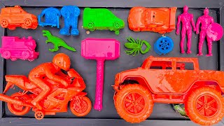 Cleaning Toy Cars Racing Cars Sand Trucks Cement Trucks Excavators Racing Motorbikes Anomalies