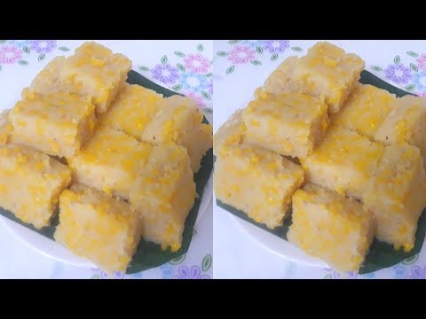 ขนมข้าวโพด/เมนูขนมไทย/ทำกินเองใด้ง่ายๆ อร่อยด้วย/How to make sweet  corn./ by saijai