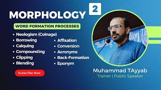 Morphology  Part 2 | Word Formation Processes in English | Linguistics | Muhammad Tayyab