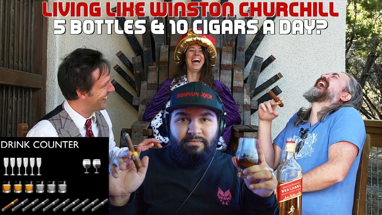 Matching Winston Churchill drink for drink & puff for puff - Cigarist REACTS