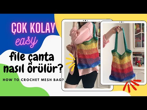 KEK İPİ İLE FİLE ÇANTA | MESH BAG W/ CAKE YARN [eng sub] #pridemonth