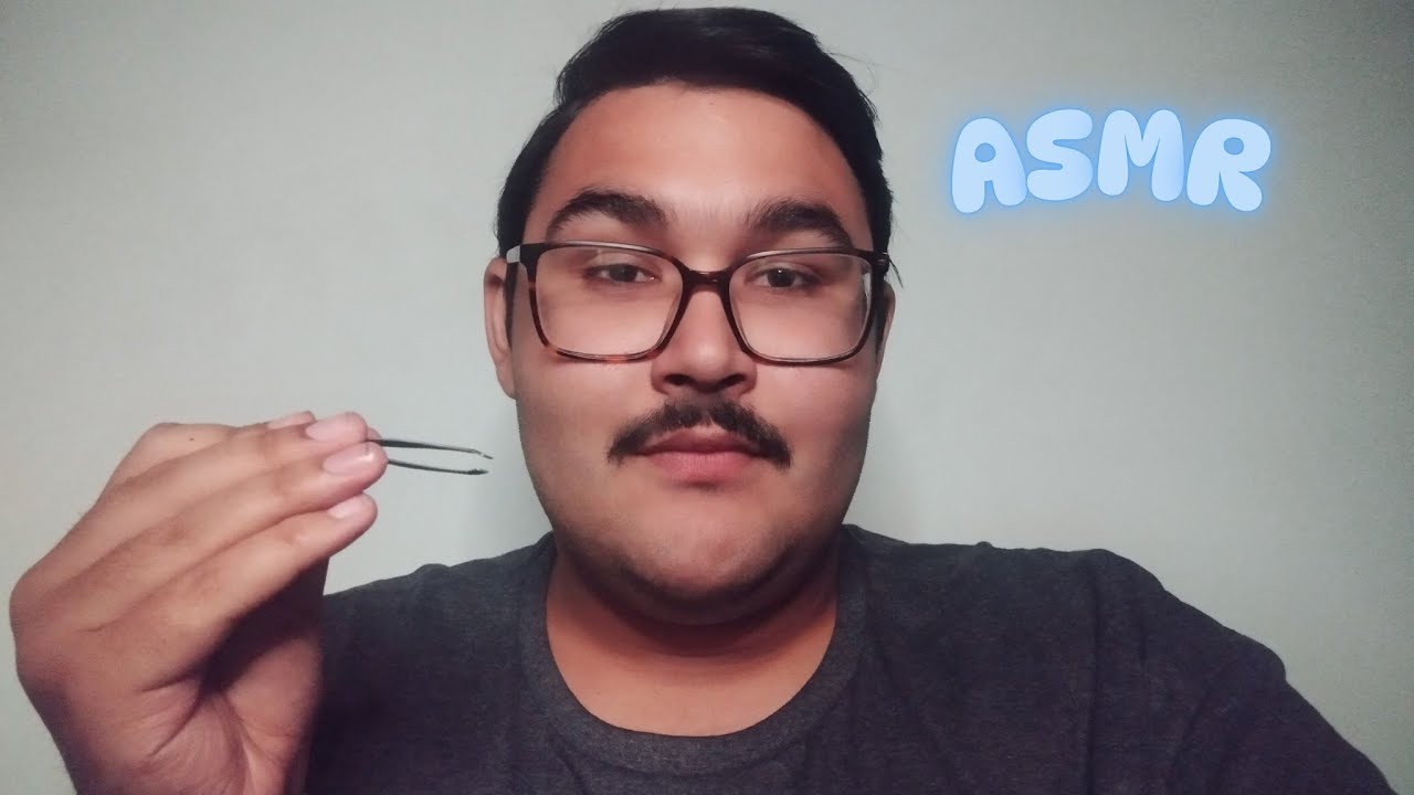 ASMR,TIRANDO OS PELINHOS DA SOMBRANCELHA( atenção pessoal)