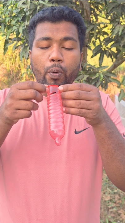 easy making slingshot by condom.#shorts