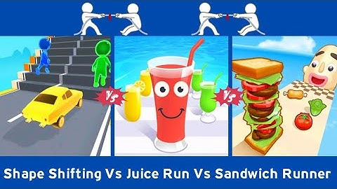Shape Shifting Vs Juice Run Vs Sandwich Runner Gameplay | Part 3