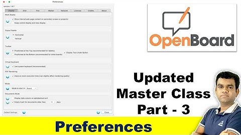 OpenBoard Master Class Part 3 - Preferences Setting