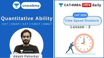 Time Speed & Distance L2 | Quantitative Ability | Unacademy CAT4MBA | Akash Pahurkar