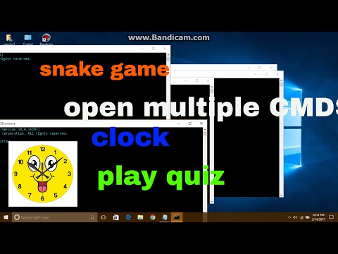 NOTEPAD TRICKS AND HACKS-[snake game,quiz,clock,cmd]