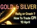 Gold  silver analysis how to profit on todays cpi data 10th april  gold price crash news live