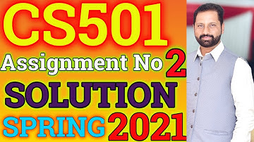 CS501 Assignment No.2 Spring 2021 100% Correct Complete Solution By Abid Farooq Bhutta.