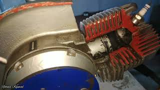 Single Piston 2 Stroke Petrol Engine Working Cut Section