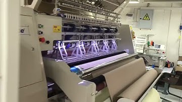 Multi needle Quilting Machine working video in customer