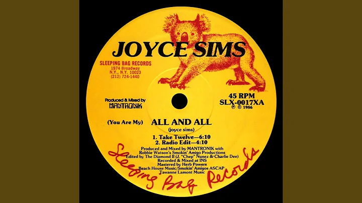 [You Are My] All and All