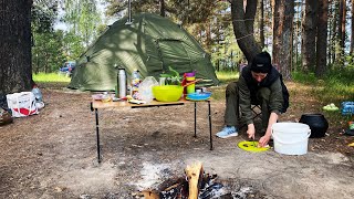 Как вкусно приготовить рыбу.Отдых на природе с ночевкой. Рыбалка .