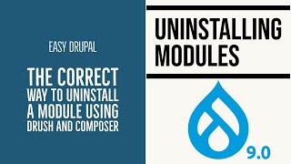 The correct way to uninstall a module using drush and composer