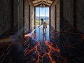 Glowing lava floor in a wine cellar! #epoxyfloor #resinart #lavadecor #mancaveideas #diyprojects