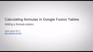Calculating formulas in Google Fusion Tables