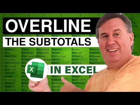 Excel - Selecting Regions, Undoing Actions, & Formatting Subtotals - Episode 1009