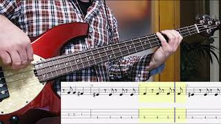 Bee Gees  - Night Fever Bass Cover with TAB