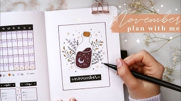november 2022 bullet journal setup | plan with me | magical potion theme ✨