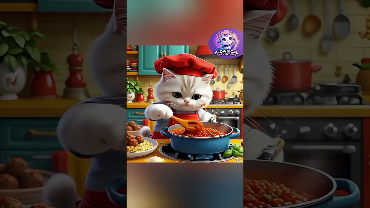 Adorable Cat Cooking Adventure 🐱🍳 | Fun & Cute Kitty Kitchen Moments 🐾✨