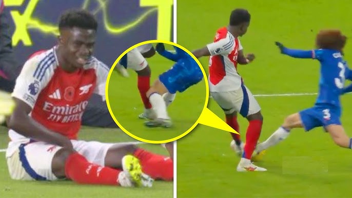 Bukayo Saka Injury against Chelsea 🤕