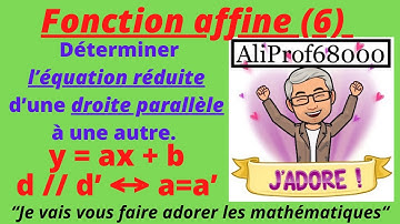 Déterminer l’équation réduite d’une droite parallèle à une autre (6)