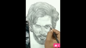 pushpa movie Allu Arjun  Drawing sketch ✍️/Pushpa movie first look drawing🔥/pushpa #shorts#sketch