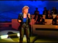 Eurovision song contest blonde lady in leather